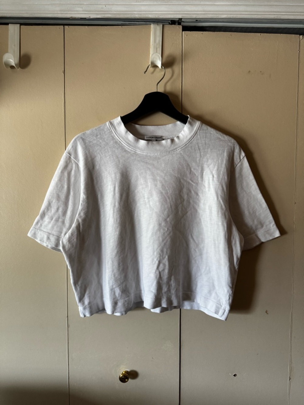 Cotton Citizen White Cropped Crew T-Shirt